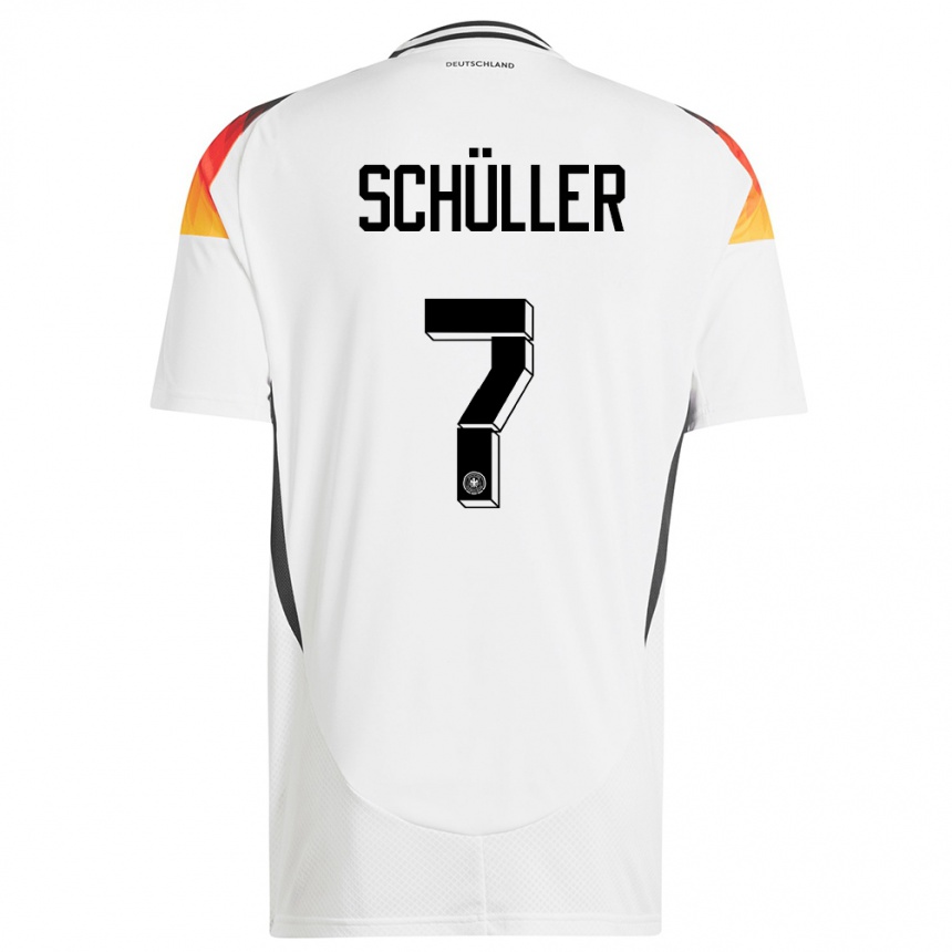 Kids Football Germany Lea Schuller #7 White Home Jersey 24-26 T-Shirt Nz