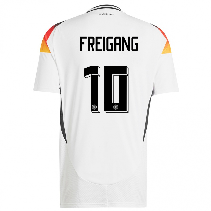 Kids Football Germany Laura Freigang #10 White Home Jersey 24-26 T-Shirt Nz