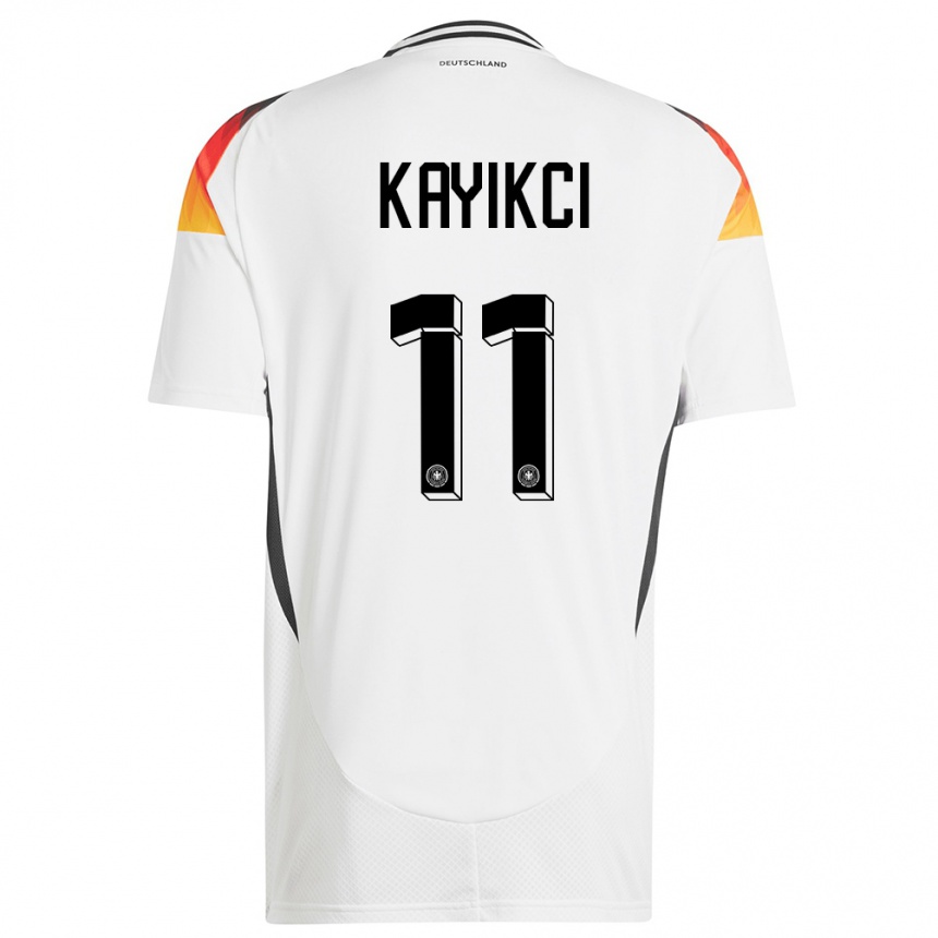 Kids Football Germany Hasret Kayikci #11 White Home Jersey 24-26 T-Shirt Nz