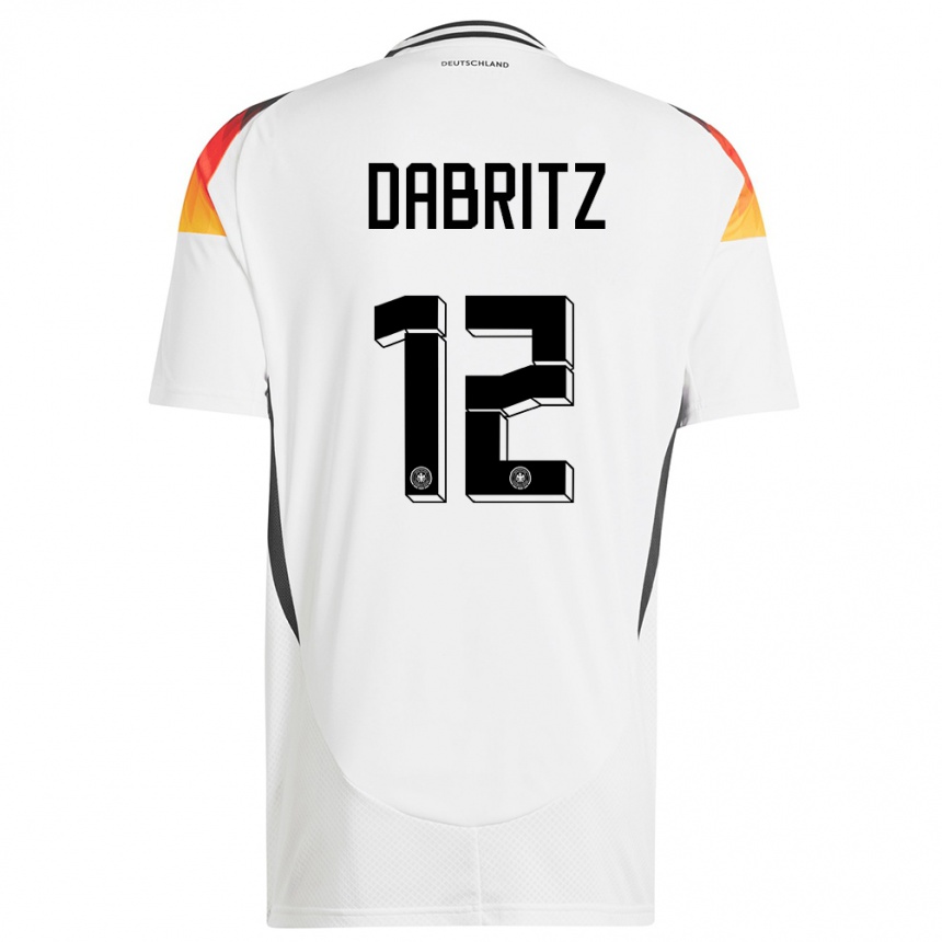 Kids Football Germany Sara Dabritz #12 White Home Jersey 24-26 T-Shirt Nz