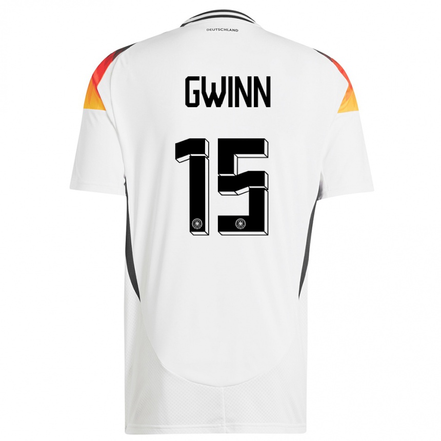 Kids Football Germany Giulia Gwinn #15 White Home Jersey 24-26 T-Shirt Nz