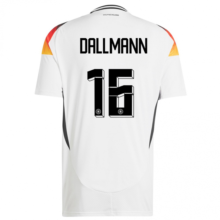 Kids Football Germany Linda Dallmann #16 White Home Jersey 24-26 T-Shirt Nz