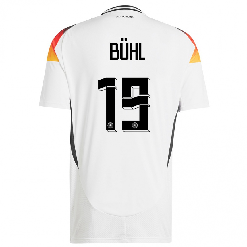 Kids Football Germany Klara Buhl #19 White Home Jersey 24-26 T-Shirt Nz