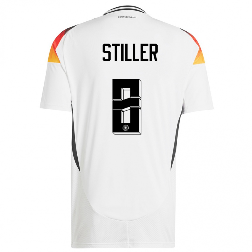 Kids Football Germany Angelo Stiller #8 White Home Jersey 24-26 T-Shirt Nz