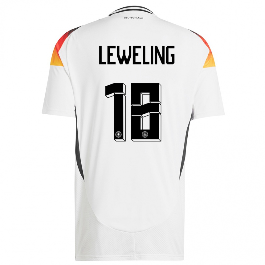 Kids Football Germany Jamie Leweling #18 White Home Jersey 24-26 T-Shirt Nz