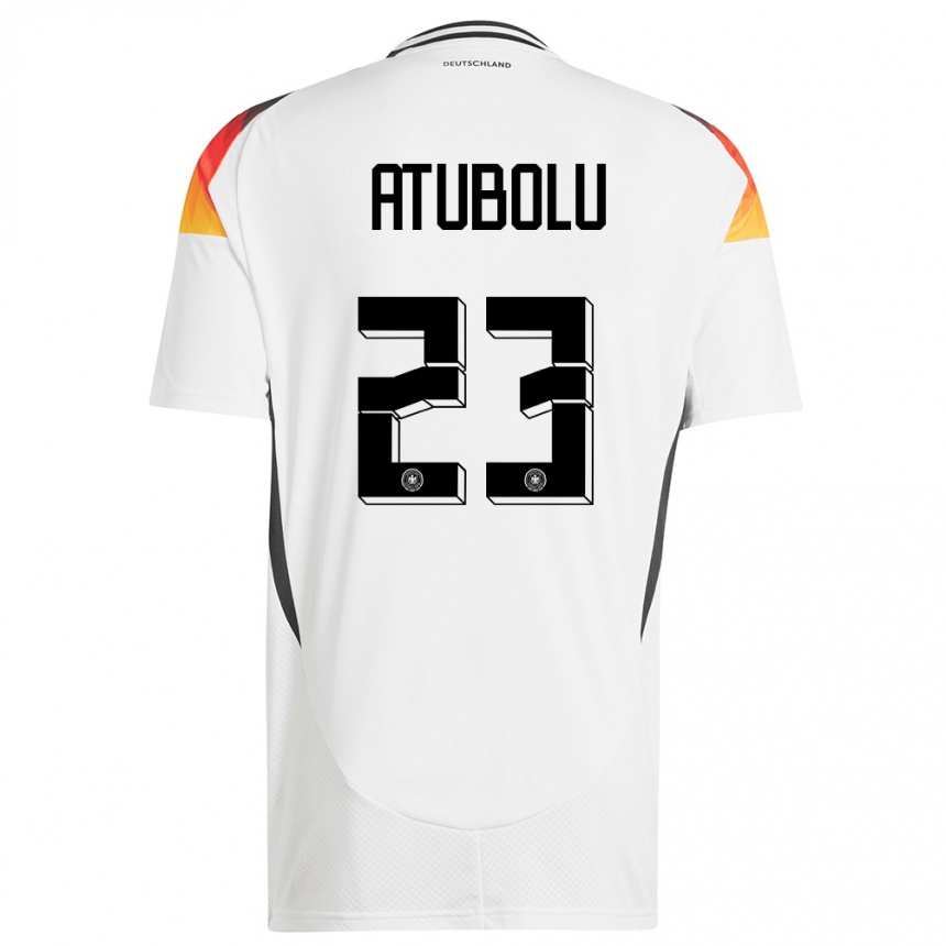 Kids Football Germany Noah Atubolu #23 White Home Jersey 24-26 T-Shirt Nz