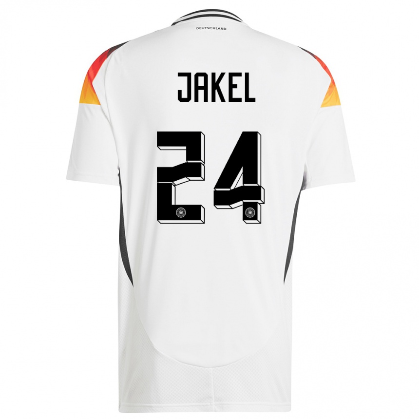 Kids Football Germany Frederik Jakel #24 White Home Jersey 24-26 T-Shirt Nz