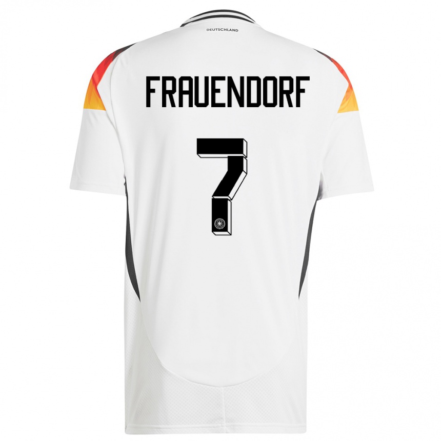 Kids Football Germany Melkamu Frauendorf #7 White Home Jersey 24-26 T-Shirt Nz