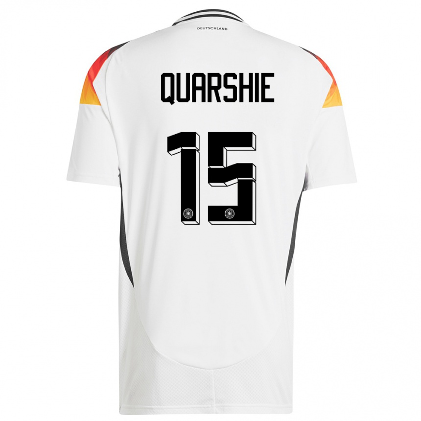 Kids Football Germany Joshua Quarshie #15 White Home Jersey 24-26 T-Shirt Nz