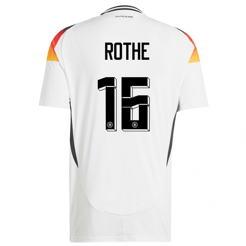 Kids Football Germany Tom Rothe #16 White Home Jersey 24-26 T-Shirt Nz