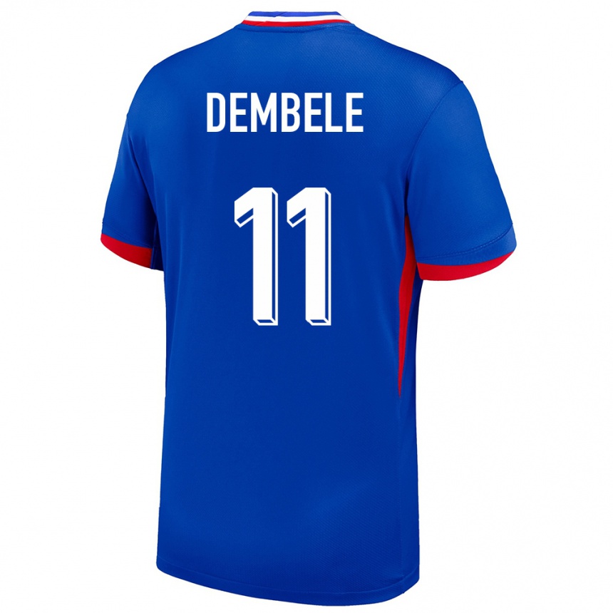 Kids Football France Ousmane Dembele #11 Blue Home Jersey 24-26 T-Shirt Nz