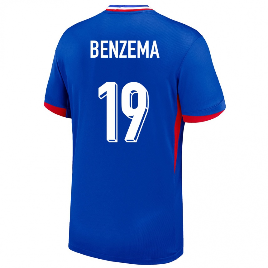 Kids Football France Karim Benzema #19 Blue Home Jersey 24-26 T-Shirt Nz