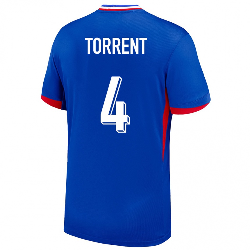 Kids Football France Marion Torrent #4 Blue Home Jersey 24-26 T-Shirt Nz