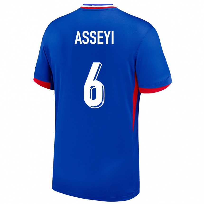 Kids Football France Viviane Asseyi #6 Blue Home Jersey 24-26 T-Shirt Nz