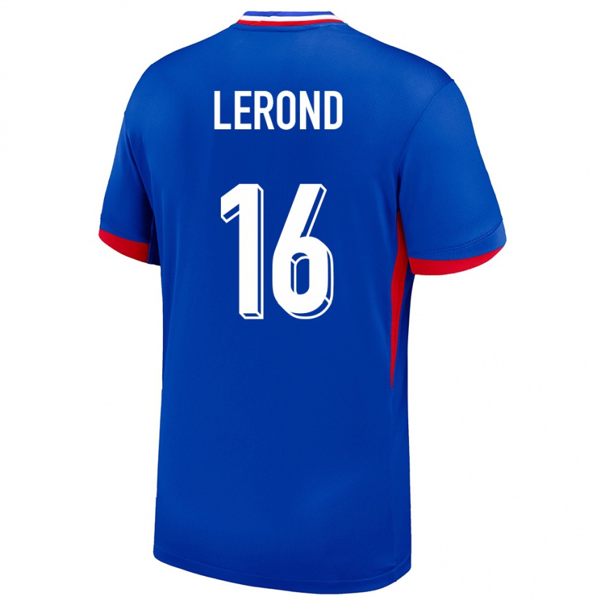 Kids Football France Justine Lerond #16 Blue Home Jersey 24-26 T-Shirt Nz