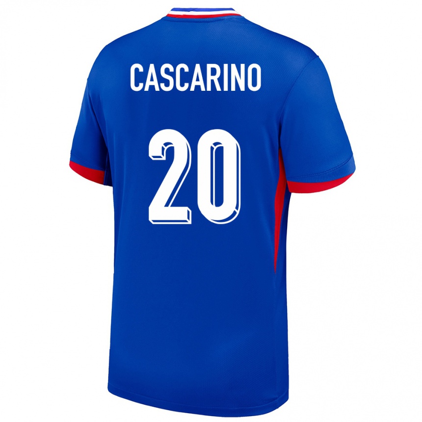 Kids Football France Delphine Cascarino #20 Blue Home Jersey 24-26 T-Shirt Nz