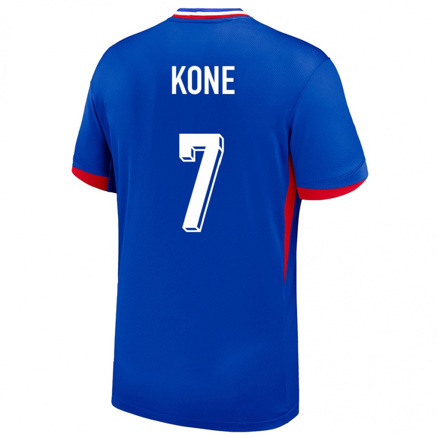 Kids Football France Kouadio Kone #7 Blue Home Jersey 24-26 T-Shirt Nz