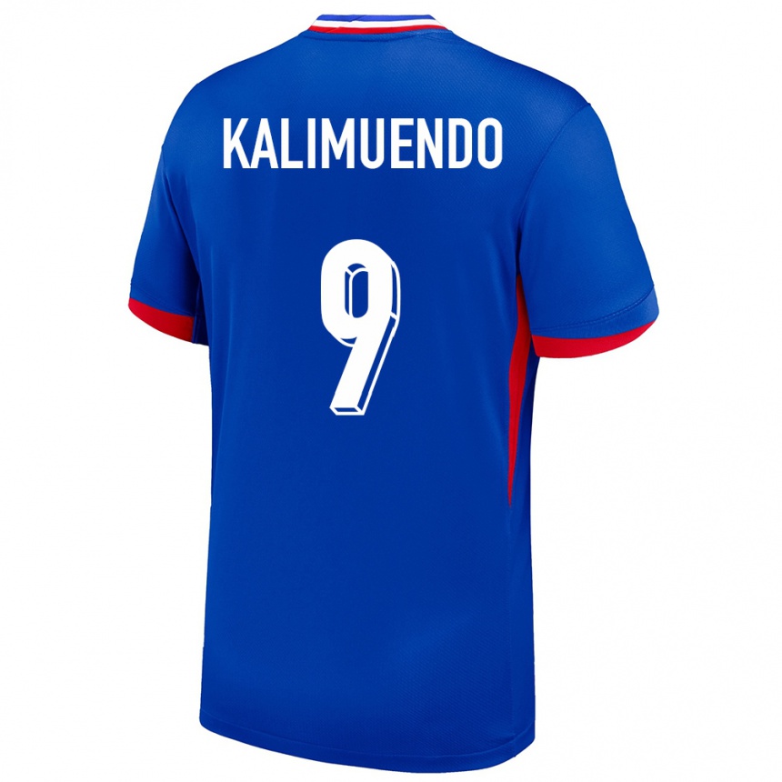 Kids Football France Arnaud Kalimuendo #9 Blue Home Jersey 24-26 T-Shirt Nz