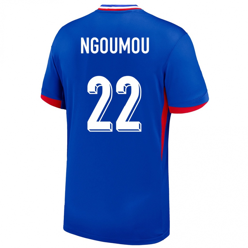 Kids Football France Nathan Ngoumou #22 Blue Home Jersey 24-26 T-Shirt Nz