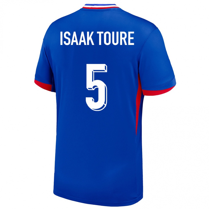 Kids Football France Souleymane Isaak Toure #5 Blue Home Jersey 24-26 T-Shirt Nz