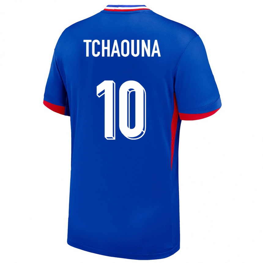 Kids Football France Loum Tchaouna #10 Blue Home Jersey 24-26 T-Shirt Nz