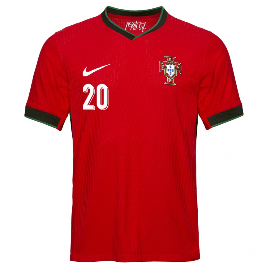 Kids Football Portugal Rodrigo Mora #20 Red Home Jersey 24-26 T-Shirt Nz