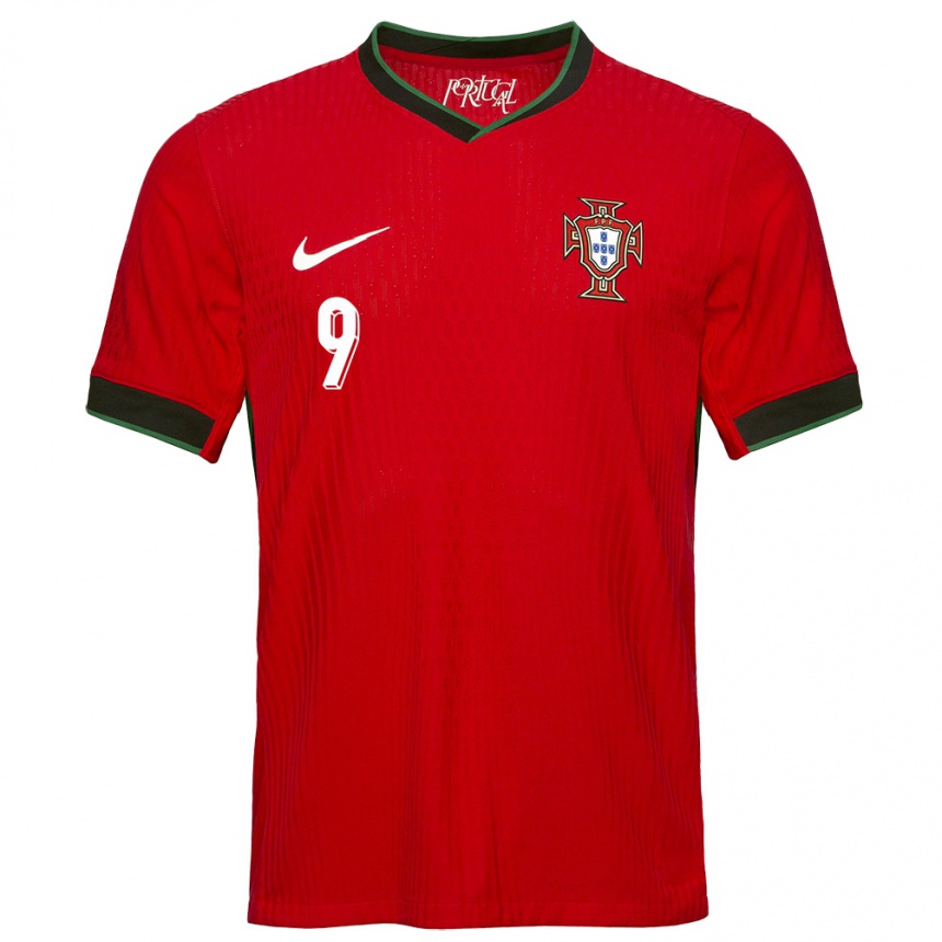 Kids Football Portugal Henrique Araujo #9 Red Home Jersey 24-26 T-Shirt Nz