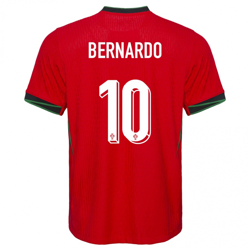 Kids Football Portugal Bernardo Silva #10 Red Home Jersey 24-26 T-Shirt Nz