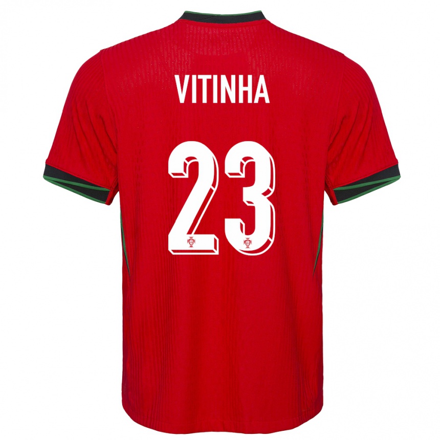 Kids Football Portugal Vitinha #23 Red Home Jersey 24-26 T-Shirt Nz