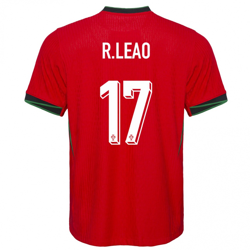 Kids Football Portugal Rafael Leao #17 Red Home Jersey 24-26 T-Shirt Nz