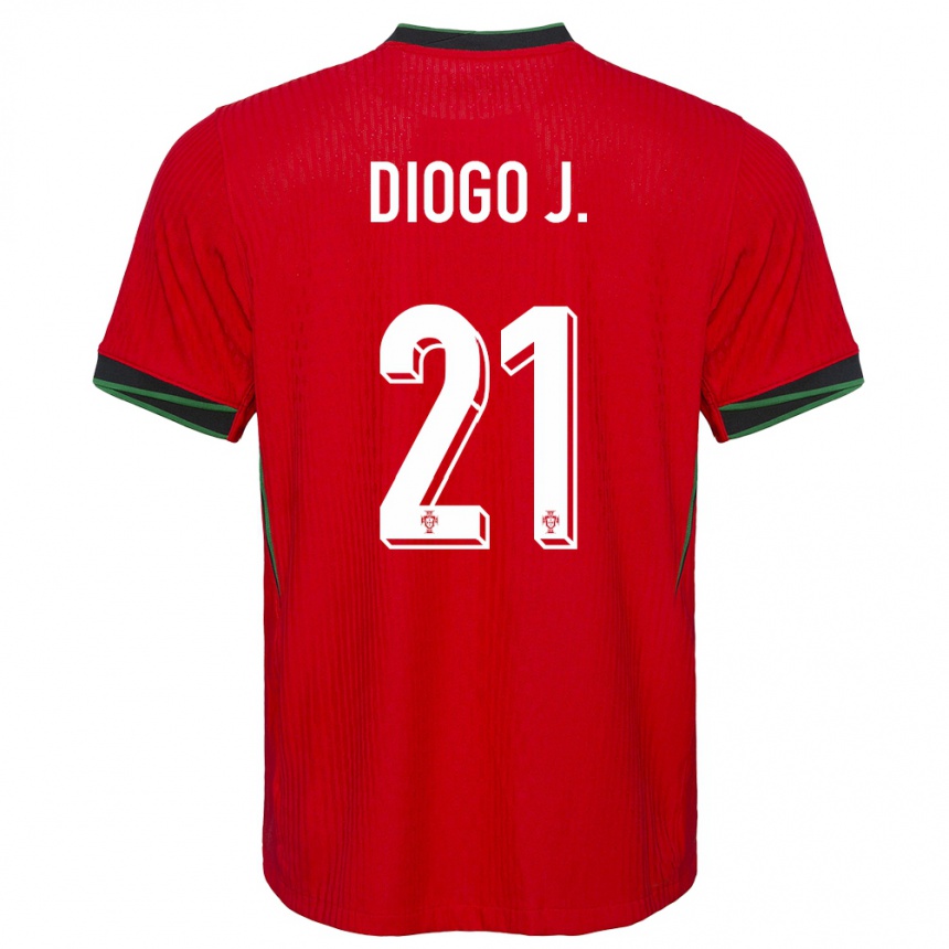 Kids Football Portugal Diogo Jota #21 Red Home Jersey 24-26 T-Shirt Nz