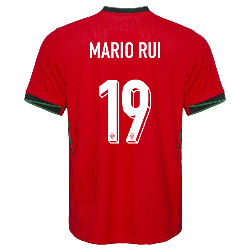 Kids Football Portugal Mario Rui #19 Red Home Jersey 24-26 T-Shirt Nz