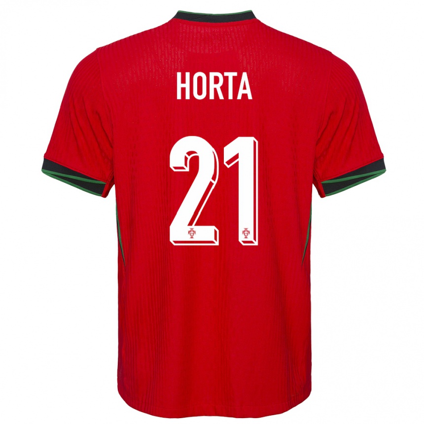 Kids Football Portugal Ricardo Horta #21 Red Home Jersey 24-26 T-Shirt Nz