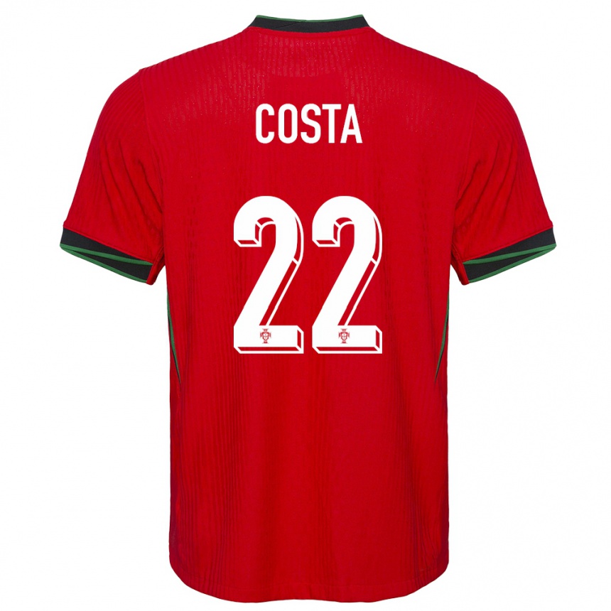 Kids Football Portugal Diogo Costa #22 Red Home Jersey 24-26 T-Shirt Nz