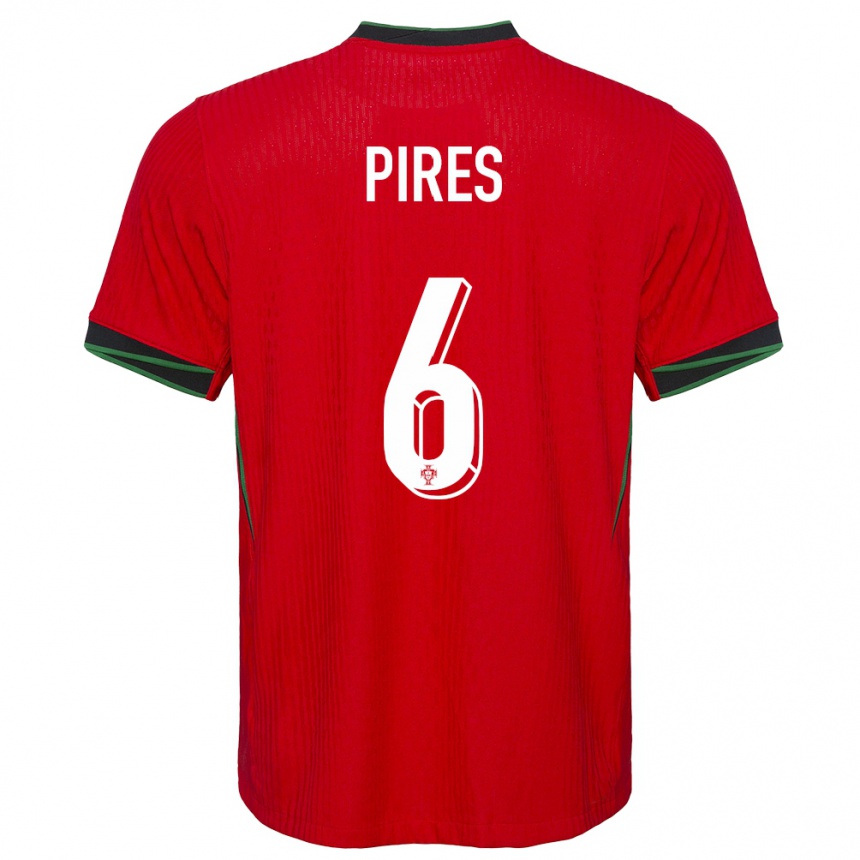 Kids Football Portugal Suzane Pires #6 Red Home Jersey 24-26 T-Shirt Nz