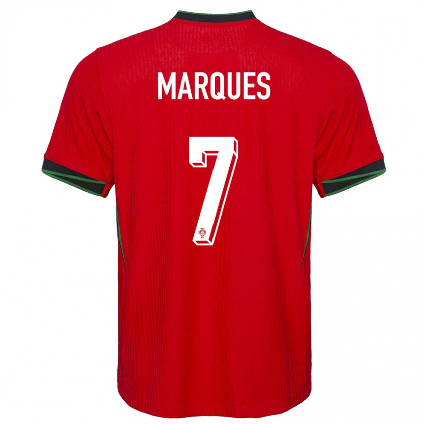 Kids Football Portugal Vanessa Marques #7 Red Home Jersey 24-26 T-Shirt Nz