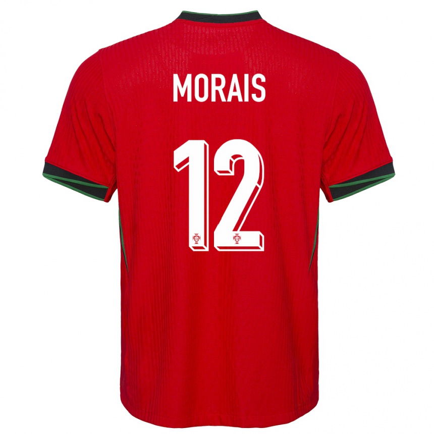 Kids Football Portugal Patricia Morais #12 Red Home Jersey 24-26 T-Shirt Nz