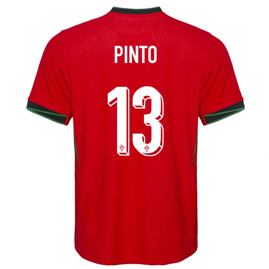 Kids Football Portugal Fatima Pinto #13 Red Home Jersey 24-26 T-Shirt Nz