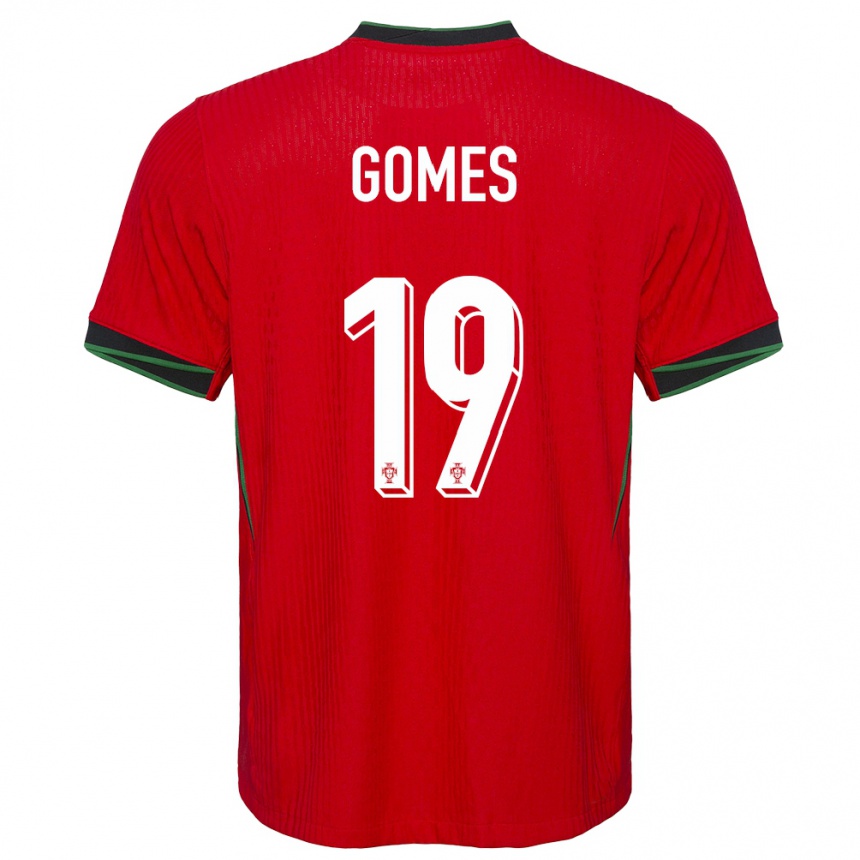 Kids Football Portugal Diana Gomes #19 Red Home Jersey 24-26 T-Shirt Nz