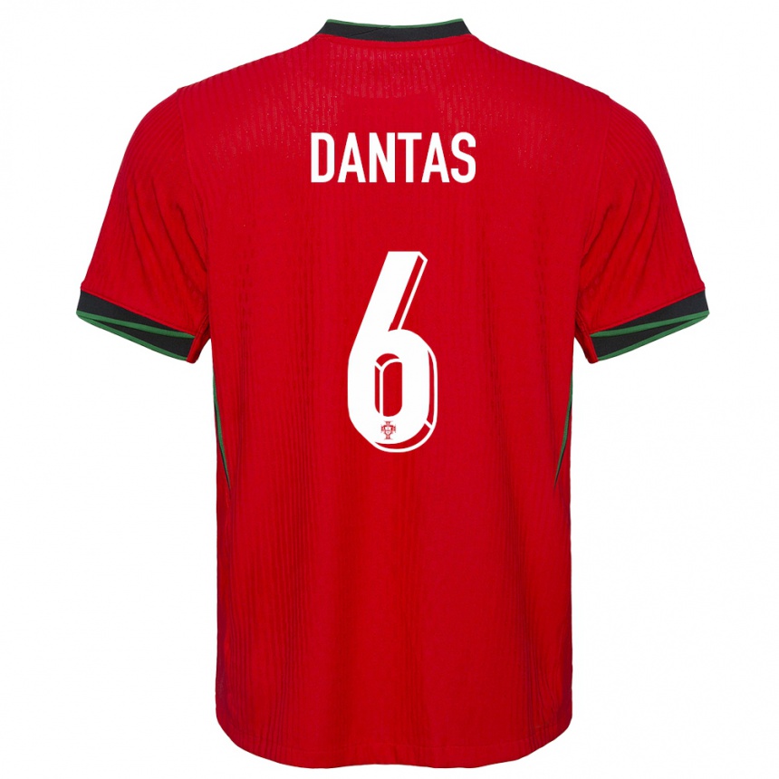 Kids Football Portugal Tiago Dantas #6 Red Home Jersey 24-26 T-Shirt Nz