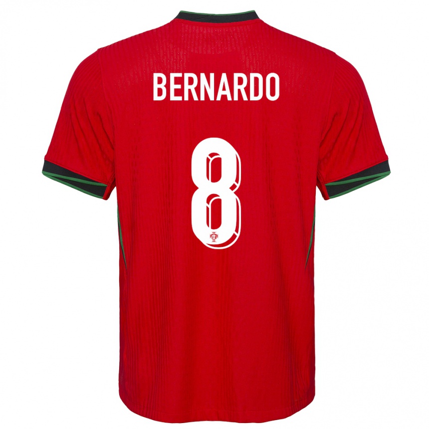 Kids Football Portugal Paulo Bernardo #8 Red Home Jersey 24-26 T-Shirt Nz