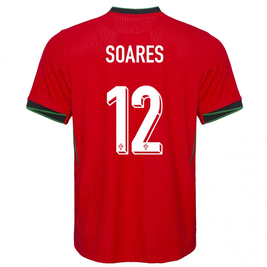 Kids Football Portugal Samuel Soares #12 Red Home Jersey 24-26 T-Shirt Nz