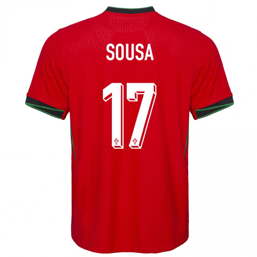 Kids Football Portugal Vasco Sousa #17 Red Home Jersey 24-26 T-Shirt Nz