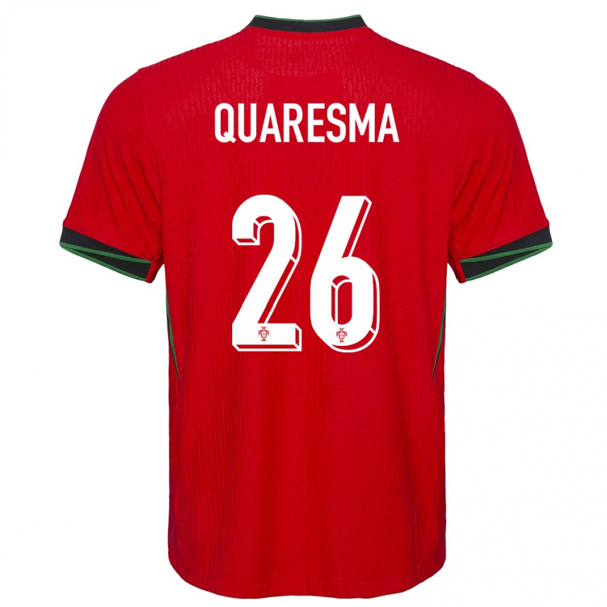 Kids Football Portugal Eduardo Quaresma #26 Red Home Jersey 24-26 T-Shirt Nz