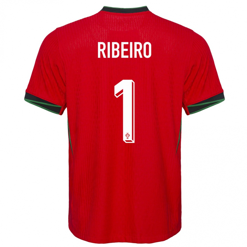 Kids Football Portugal Goncalo Ribeiro #1 Red Home Jersey 24-26 T-Shirt Nz