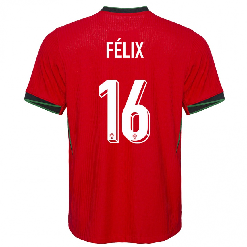 Kids Football Portugal Hugo Felix #16 Red Home Jersey 24-26 T-Shirt Nz