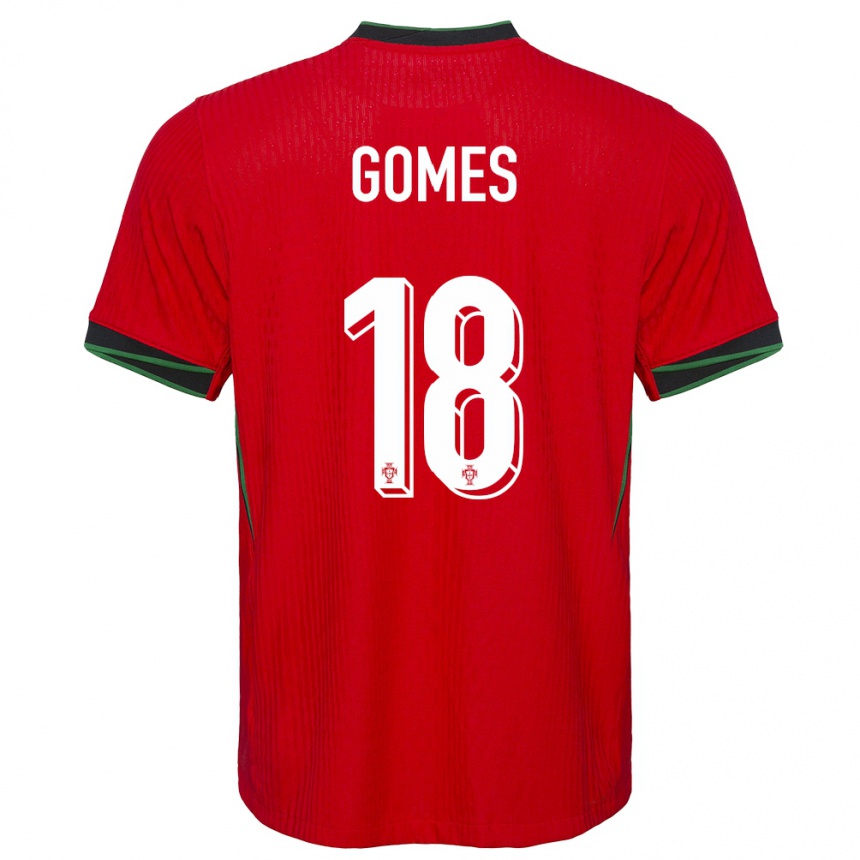 Kids Football Portugal Andre Gomes #18 Red Home Jersey 24-26 T-Shirt Nz