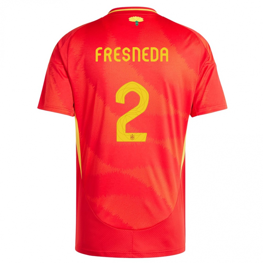 Kids Football Spain Ivan Fresneda #2 Red Home Jersey 24-26 T-Shirt Nz