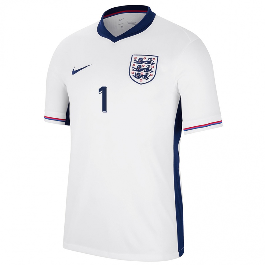 Kids Football England Josef Bursik #1 White Home Jersey 24-26 T-Shirt Nz