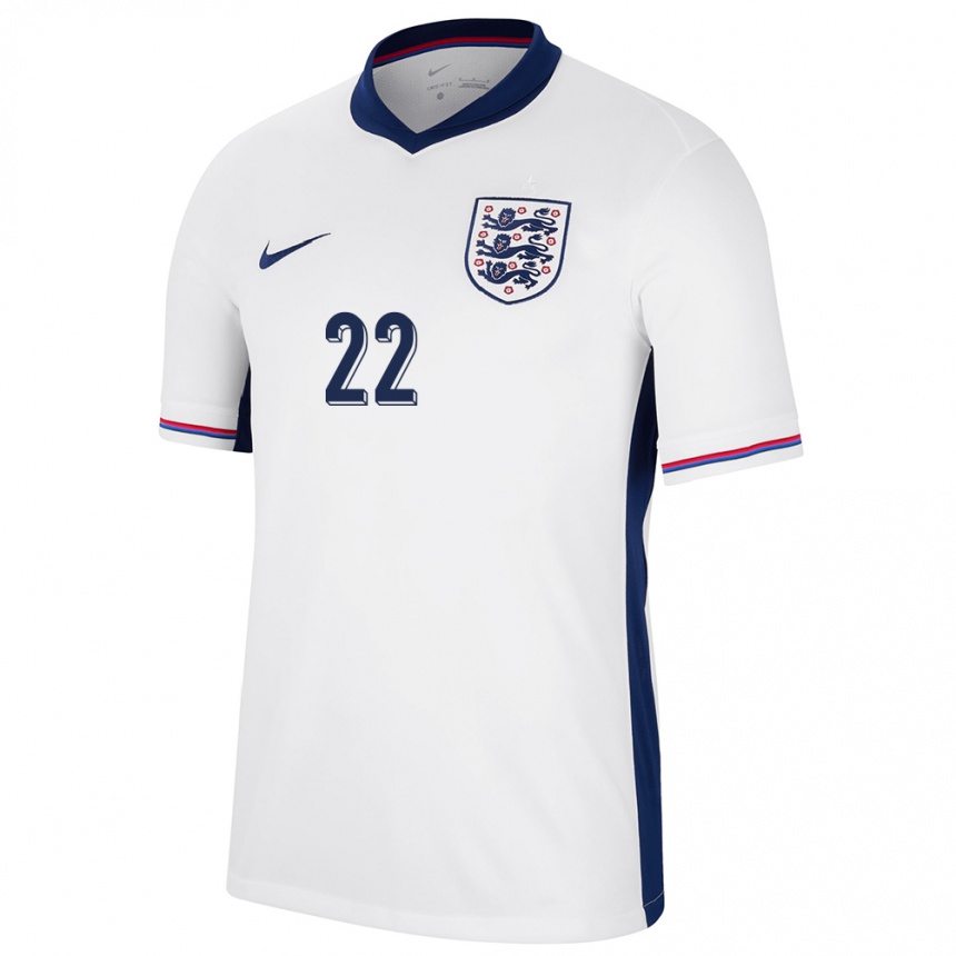 Kids Football England James Trafford #22 White Home Jersey 24-26 T-Shirt Nz